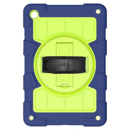 Coque Pour Galaxy Tab A9 Plus Antichoc Bquille Et Poigne Rotative Bleu Nuit