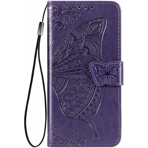 Coque Pour Google Pixel 7a, Housse En Cuir Pu Premium Portefeuille De Protection, Flip Case Premium Avec Emplacement De Cartes.(Mauve)