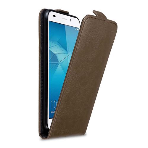 Cadorabo Housse Compatible Avec Honor 5c En Marron Caf - tui De Protection Au Design Flip Avec Fermeture Magntique