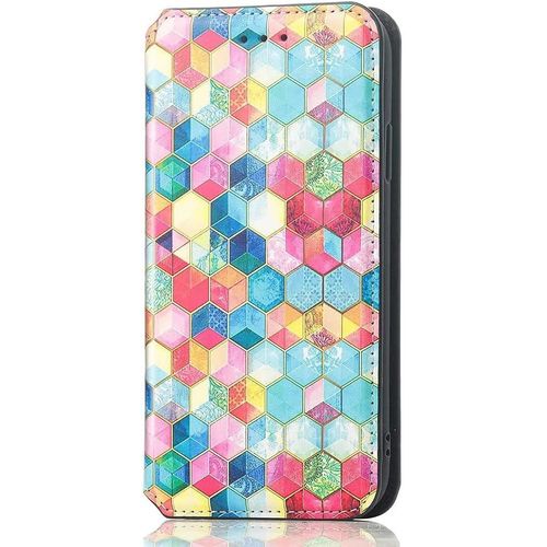 Coque Pour Honor X6 / Honor X8 5g / Honor 70 Lite Etui Portefeuille, Elegant En Motifs Colores Antichoc Cuir Pu Flip Case, Protection Housse Avec Carte Fentes/Stand - Espace Colore