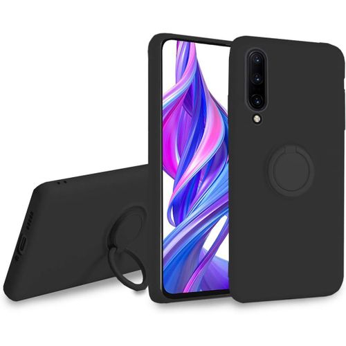 Coque Pour Huawei Honor 9x Pro - Svelte Sensation Douce Bquille  Anneau Rotatif Silicone Tpu Protection Antichoc Housse De Protection Honor 9x Pro, Noir