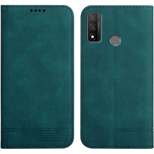 Coque Pour Huawei P Smart 2020, Etui De Protection, Housse En Cuir Avec Magnetique, Rfid Antichoc Pu En Cuir Clapet Portefeuille Protection Pour Huawei P Smart 2020-Vert Fonce