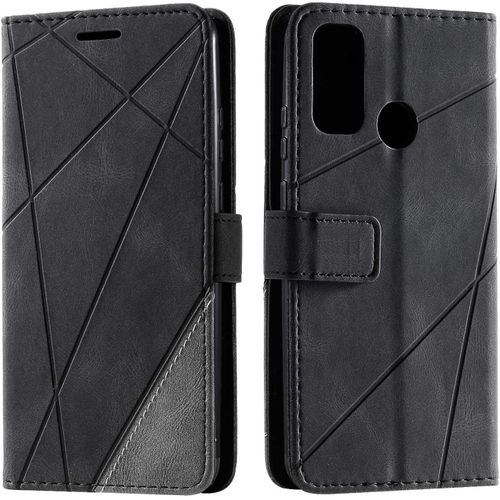 Coque Pour Huawei P Smart 2020, Portefeuille Etui En Pu Cuir Antichoc Tpu, Housse A Rabat Compatible Avec Huawei P Smart 2020, Noir