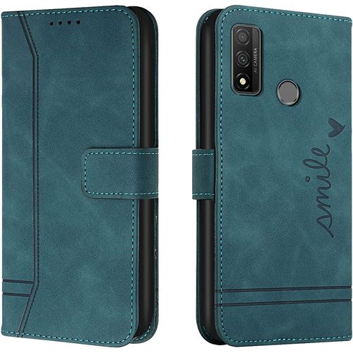 Coque Pour Huawei P Smart 2020, Portefeuille Housse En Pu Avec Tpu Fermoir Flip Pochette Housse Pour Huawei P Smart 2020 (Vert)