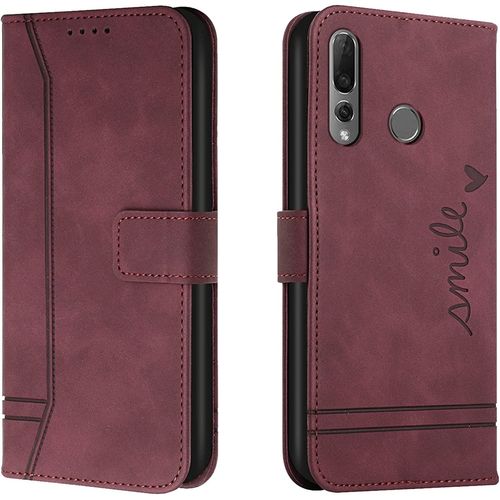 Coque Pour Huawei P Smart Z/Y9 Prime 2019, Portefeuille Housse En Pu Avec Tpu Flip Pochette Housse Pour Huawei P Smart Z/Y9 Prime 2019 (Rouge)