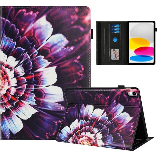 Coque Pour Ipad 11 Pouces(A16) 2025/Ipad 10me Gnration 10.9 Pouces 2022 Impression Graphique Housse En Tablette Cuir Pu Protection Pour Ipad 10.9 Fleur Colore[Pad5128026]