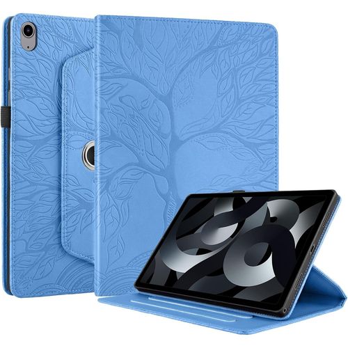 Coque Pour Ipad 11me Gnration 11 Pouces 2025 (A16), Ipad 10me Gnration 10.9 Pouces 2022 tui Support Rotatif  360 Degrs Pu Cuir Housse De Protection Avec Porte-Pencil Bleu