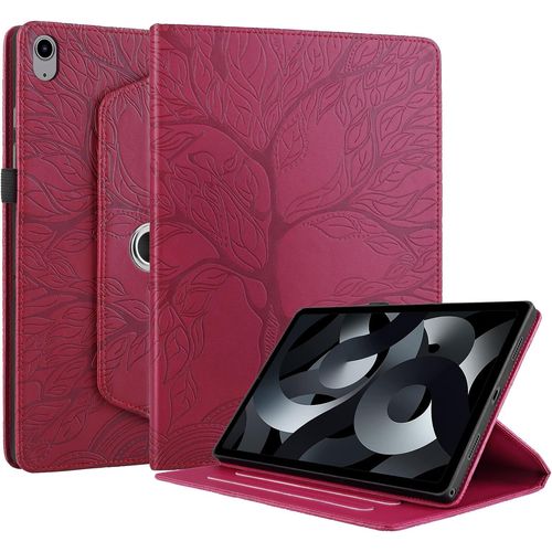 Coque Pour Ipad 11me Gnration 11 Pouces 2025 (A16), Ipad 10me Gnration 10.9 Pouces 2022 tui Support Rotatif  360 Degrs Pu Cuir Housse De Protection Avec Porte-Pencil Rouge