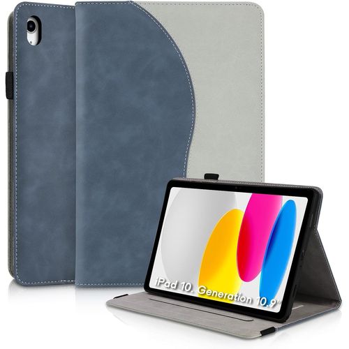 Coque Pour Ipad 11me Gnration 11 Pouces 2025 (A16), Ipad 10me Gnration 10.9 Pouces 2022 Housse De Protection tui En Cuir Pu  Rabat Avec Support Fonction Bleu