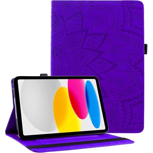 Coque Pour Ipad 11me Gnration 11 Pouces 2025 (A16), Ipad 10me Gnration 10.9 Pouces 2022 Pu Cuir Cover Tablette Housse De Protection Porte-Crayons Portefeuille Tablet tui Violet