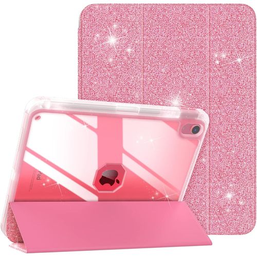 Coque Pour Ipad A16 11me Gnration 11 Pouces 2025,Ipad 10me Gnration 2022 10,9 Pouces Avec Porte Stylet,tui Tri-Fold Transparente,Housse Avec Veille/Rveil Auto,Pastque Roug[Pad5127793]