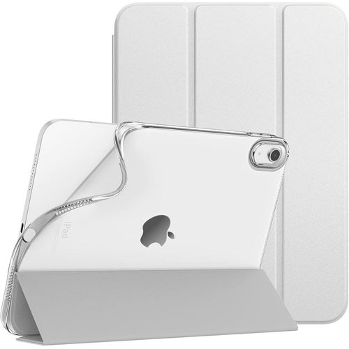 Coque Pour Ipad A16 11me Gnration 11 Pouces 2025, Ipad 10me Gnration 2022 10,9 Pouces, Mince tui Tri-Fold En Tpu Souple Translucide Avec Rveil/Sommeil Auto, Argent