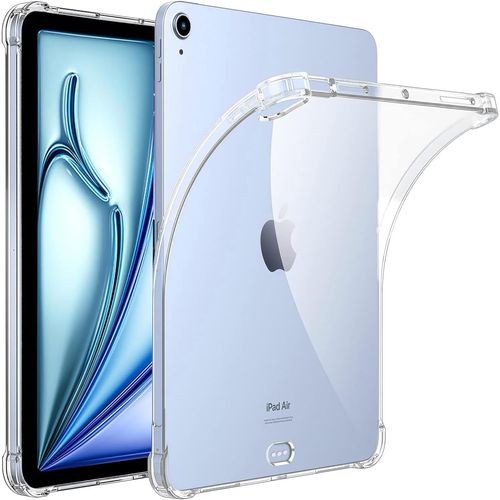 Coque Pour Ipad Air 11 Pouces M2 (2024), tui Housse Arrire, Transparente Housse Anti-Scratch tui Case Protection, Etui Antichoc Cover Case Housse De Protection En Silicone Soft Tpu Souple