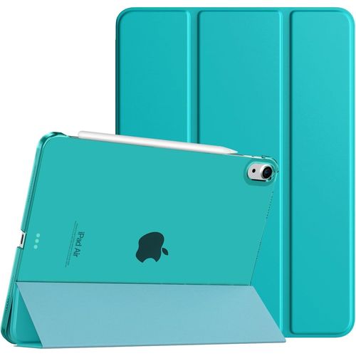 Coque Pour Ipad Air 11 Pouces M3/M2 (2025/2024), Ipad Air 5e/4e Gnration (2022/2020) 10,9 Pouces, tui De Protection Mince Avec Dos Transparent, Sommeil/Rveil Auto, Bleu Bondi