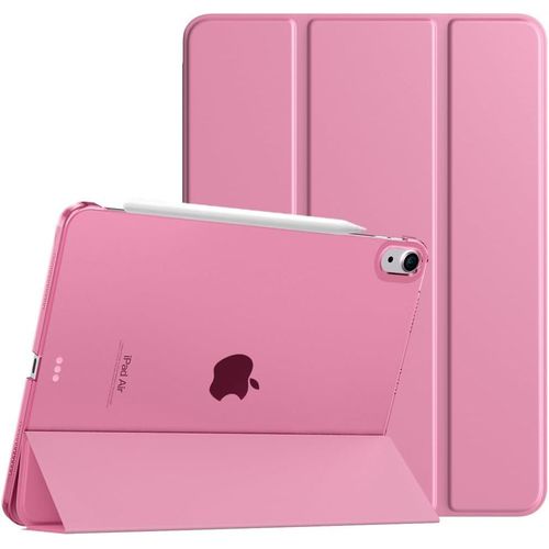 Coque Pour Ipad Air 11 Pouces M3/M2 (2025/2024), Ipad Air 5e/4e Gnration (2022/2020) 10,9 Pouces, tui De Protection Mince Avec Dos Transparent, Sommeil/Rveil Auto, Fondant Rose