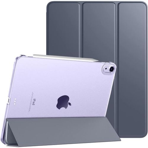 Coque Pour Ipad Air 11 Pouces M3/M2 (2025/2024), Ipad Air 5e/4e Gnration (2022/2020) 10,9 Pouces, tui De Protection Mince Avec Dos Transparent, Sommeil/Rveil Auto, Gris Violet