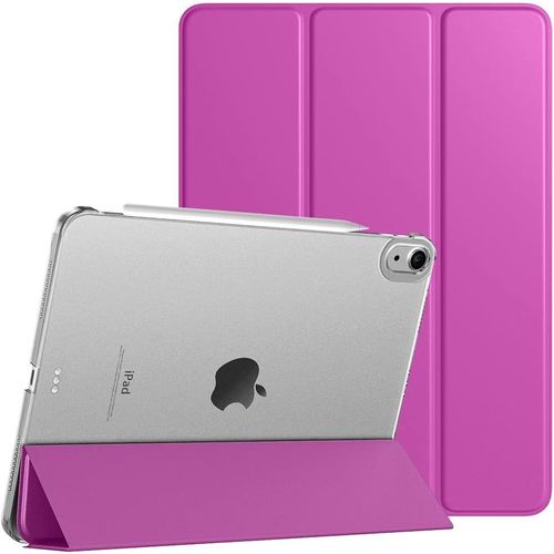 Coque Pour Ipad Air 11 Pouces M3/M2 (2025/2024), Ipad Air 5e/4e Gnration (2022/2020) 10,9 Pouces, tui De Protection Mince Avec Dos Transparent, Sommeil/Rveil Auto, Magenta