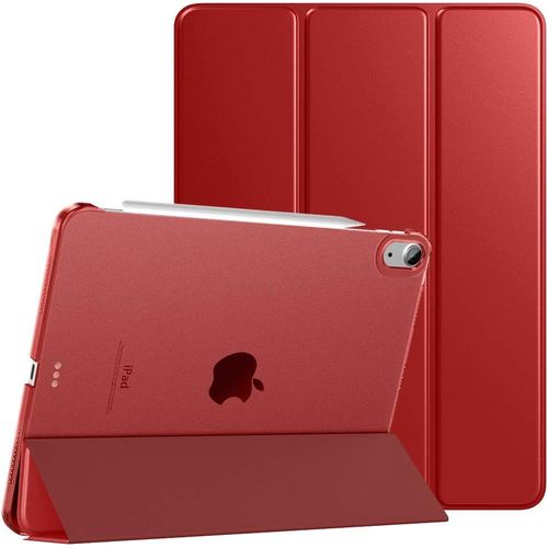 Coque Pour Ipad Air 11 Pouces M3/M2 (2025/2024), Ipad Air 5e/4e Gnration (2022/2020) 10,9 Pouces, tui De Protection Mince Avec Dos Transparent, Sommeil/Rveil Auto - Rouge