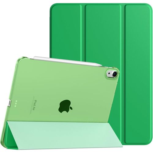 Coque Pour Ipad Air 11 Pouces M3/M2 (2025/2024), Ipad Air 5e/4e Gnration (2022/2020) 10,9 Pouces, tui De Protection Mince Avec Dos Transparent, Sommeil/Rveil Auto, Vert D'huile