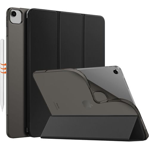 Coque Pour Ipad Air 13 Pouces 2024, tui Arrire En Tpu Souple Translucide Et Givr Pour Ipad Air 13 Pouces (M2) Avec Support Semi-Transparent Protecteur Housse, Noir.[G1148]