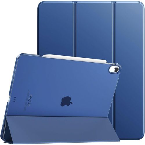 Coque Pour Ipad Air 13 Pouces M2 2024, tui Fine Avec Support Pour Ipad Air 13 Pouces, Support Touch Id, tui Auto Sommeil/Rveil Avec Dos Translucide Pour Ipad Air 13, Marine Bleu