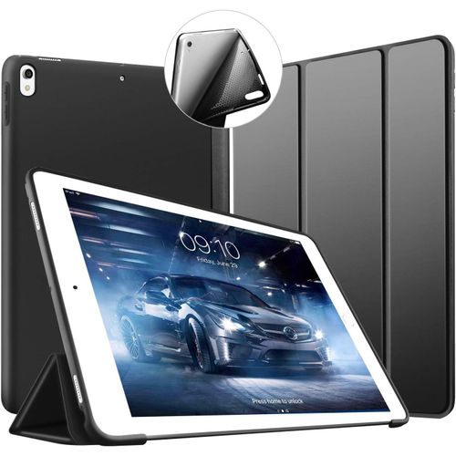 Coque Pour Ipad Air 3 10,5 2019 / Ipad Pro 10,5 Pouces 2017 Case Housse Etui De Slim Lger Protection Fonction Veille/Rveil Automatique, Tri Pli En Caoutchouc Flexible Smart Cover, Noir