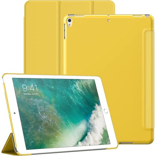 Coque Pour Ipad Air 3 (10,5 Pouces 2019, 3me Gnration) Et Ipad Pro 10,5, Housse tui Arrire Rigide De Protection Support De Tablette Soft-Touch, Veille/Rveil Automatique (Jaune).[F5591]