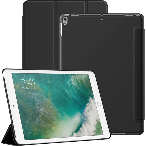 Coque Pour Ipad Air 3 (10,5 Pouces 2019, 3me Gnration) Et Ipad Pro 10,5, Housse tui Arrire Rigide De Protection Support De Tablette Soft-Touch, Veille/Rveil Automatique (Noir).[F5588]