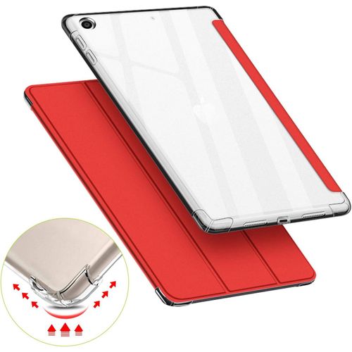 Coque Pour Ipad Mini 4/5 7,9 Pouces,tui Arrire Souple Et Transparent En Tpu,Housse De Protection Antichoc,Smart Shell Veille/Rveil Automatique Pour Apple Ipad Mini 4 & Ipad Mini 5,Rouge