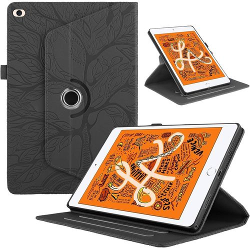 Coque Pour Ipad Mini 5/4/3/2/1 (7,9 Pouces, Modle 2019/2015/2014/2013/2012), Etui Premium Cuir Pu Rotatif  360 Antichoc Degrs Flip Case Cover Fonction Support Housse - Noir.[F4921]