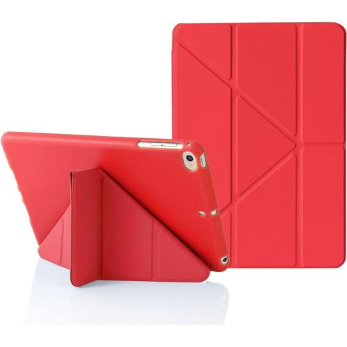 Coque Pour Ipad Mini 5 4 3 2 1, Housse tui Ipad Mini 7,9 Pouces, 5 En 1 Multiples Angles De Vue, tui Finition Soyeuse Et Dos Souple Antichoc Flexible, Auto Veille/Rveil, Rouge