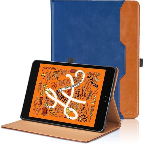 Coque Pour Ipad Mini 7.9 Pouces, Ipad Mini 5/4/3/2/1 Pu Cuir Cover Tablette Housse De Protection Auto Rveil/Sommeil, Multi-Angle Flip Portefeuille tui Avec Fonction Support - Bleu.[F6725]