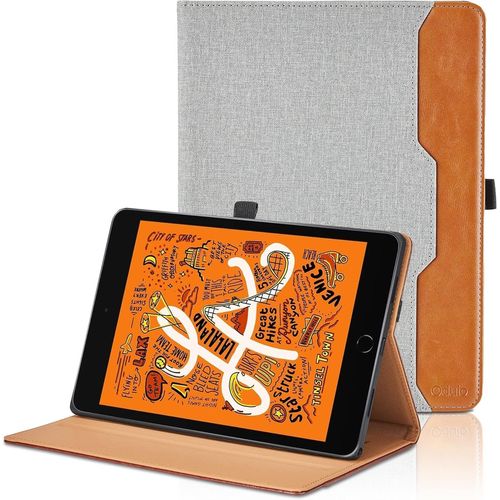 Coque Pour Ipad Mini 7.9 Pouces, Ipad Mini 5/4/3/2/1 Pu Cuir Cover Tablette Housse De Protection Auto Rveil/Sommeil, Multi-Angle Flip Portefeuille tui Avec Fonction Support - Gris.[F6727]