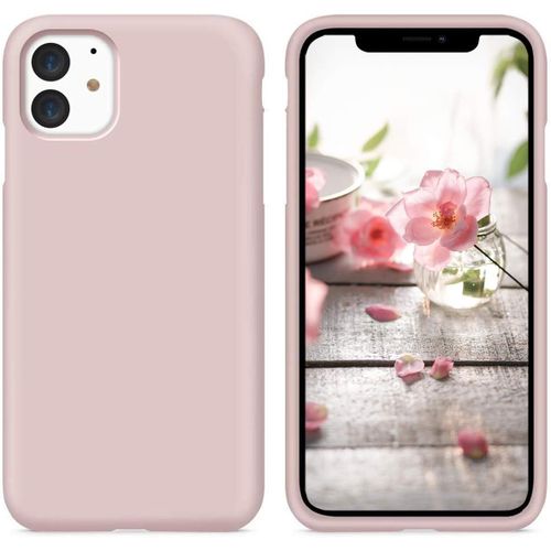 Coque Pour Iphone 11, Coque Flexible Avec Doublure En Microfibre Douce - Rose