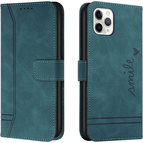 Coque Pour Iphone 11 Pro Max, Portefeuille Housse En Pu Avec Tpu Fermoir Flip Pochette Housse Pour Iphone 11 Pro Max (6,5 Pouces) (Vert)