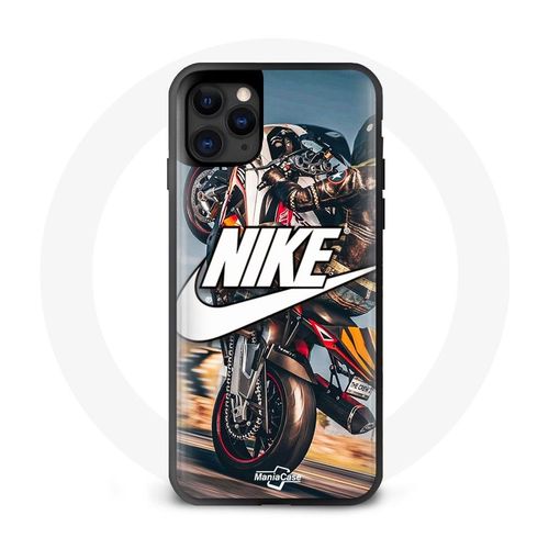 Coque Pour Iphone 12 Nike Logo Blanc Roue Moto