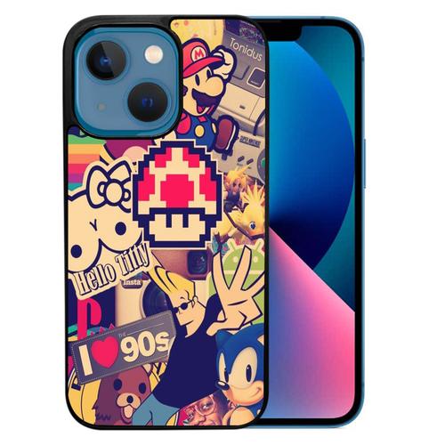 Coque Pour Iphone 13 Mini - Stickers Vintage 90s