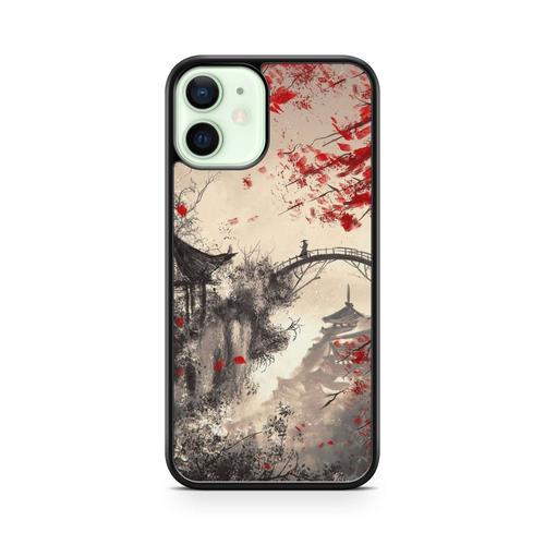 Coque Pour Iphone 13 Silicone Tpu Art Japonais Vague Manga Design Koi Poissons Carpe Retro Japan Wave Samourai Paysage Chine Japon Ref 720