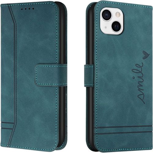 Coque Pour Iphone 14 Plus, Coque Iphone 14 Plus, Portefeuille Housse En Pu Avec Tpu Flip Pochette Housse Iphone 14 Plus (6,7 Pouces) (Vert)