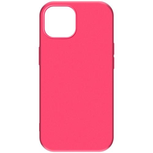 Coque Pour Iphone 15 Plus Silicone Premium Semi Rigide Mate Douce Fuchsia