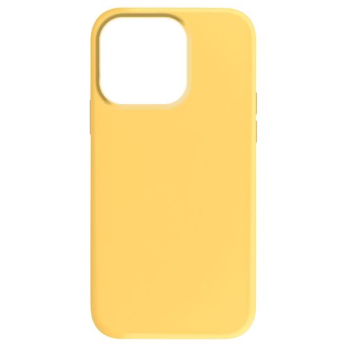 Coque Pour Iphone 15 Pro Semi-Rigide Intrieur Microfibre Moxie Jaune