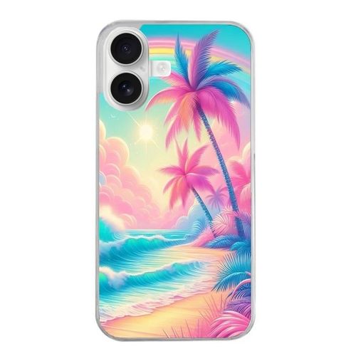 Coque Pour Iphone 16 Hawaii Arc En Ciel