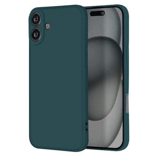 Coque Pour Iphone 16 Plus Silicone Finition Mate Soft Touch Vert Fonc