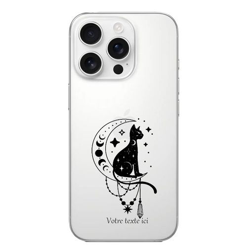 Coque Pour Iphone 16 Pro Chat Astro Lune