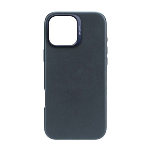 Coque Pour Iphone 16 Pro Max Antichocs En Cuir Compatible Magsafe Decoded Bleu