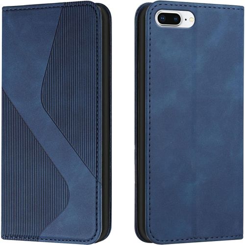 Coque Pour Iphone 6s Plus/6 Plus, Etui Iphone 6s Plus/6 Plus (5,5 Pouces) Cuir, Pu Cuir Portefeuille Housse Et Magnetique Flip Pochette Etui A Rabat Protection Case Avec Tpu Housse (Bleu)