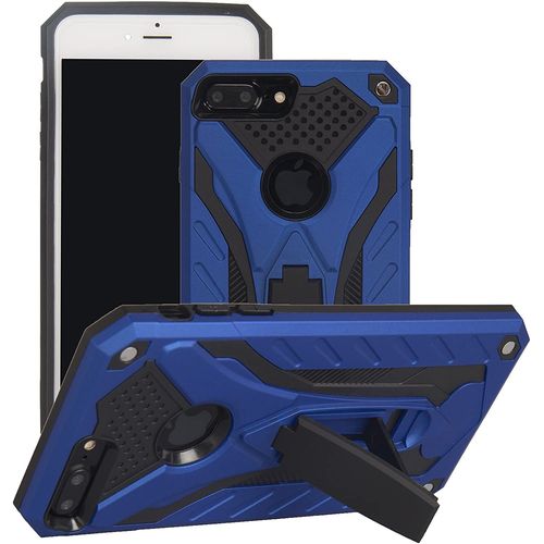 Coque Pour Iphone 8 Plus/7 Plus Bumper Etui De Protection Antichoc Anti-Rayure Dur Pc Case Couverture En Souple Impact Et Support Kickstand Pour Apple Iphone 8 Plus/7 Plus (Bleu)