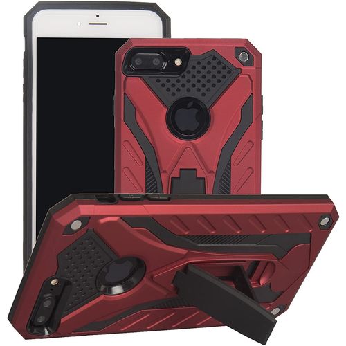 Coque Pour Iphone 8 Plus/7 Plus Bumper Etui De Protection Antichoc Anti-Rayure Dur Pc Case Couverture En Souple Impact Et Support Kickstand Pour Apple Iphone 8 Plus/7 Plus (Rouge)