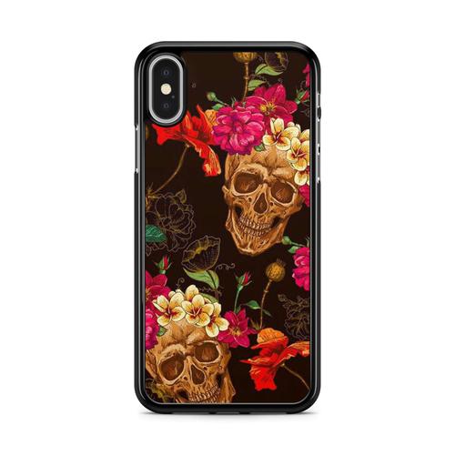 Coque Pour Iphone X / Xs Silicone Tpu Tete De Mort Skull Satan Gothique Hipster Hype Fashion Ref 2608