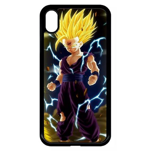 Coque Pour Iphone Xr - Dbz Songohan Super Sayan 2 Face  Cell - Noir